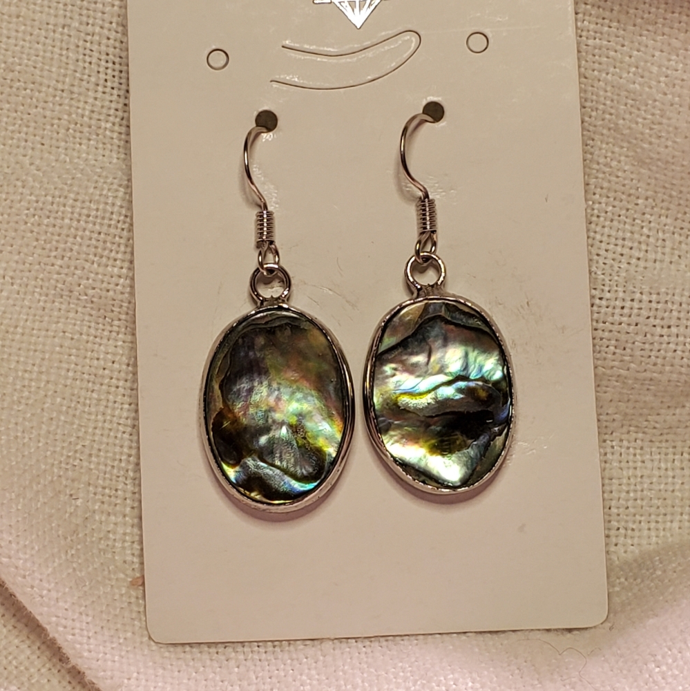 Abalone Earrings New Old Stock